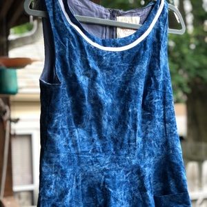 Myrtlewood of California Shibori-indigo dye style fabric dress -XL